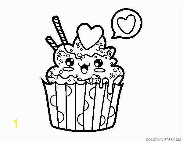 kawaii cupcake coloring pages Coloring4free