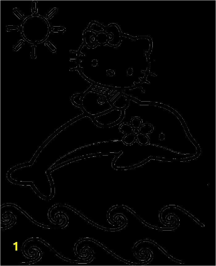Hello Kitty Dolphin Coloring Pages Dolphin Coloring Book Coloring Home