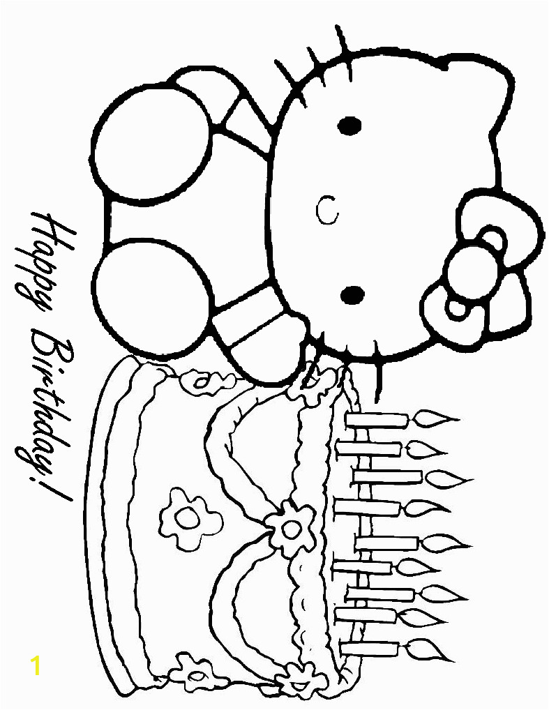 Hello Kitty Get Well soon Coloring Pages Free Hello Kitty Coloring Pages Happy Birthday Download