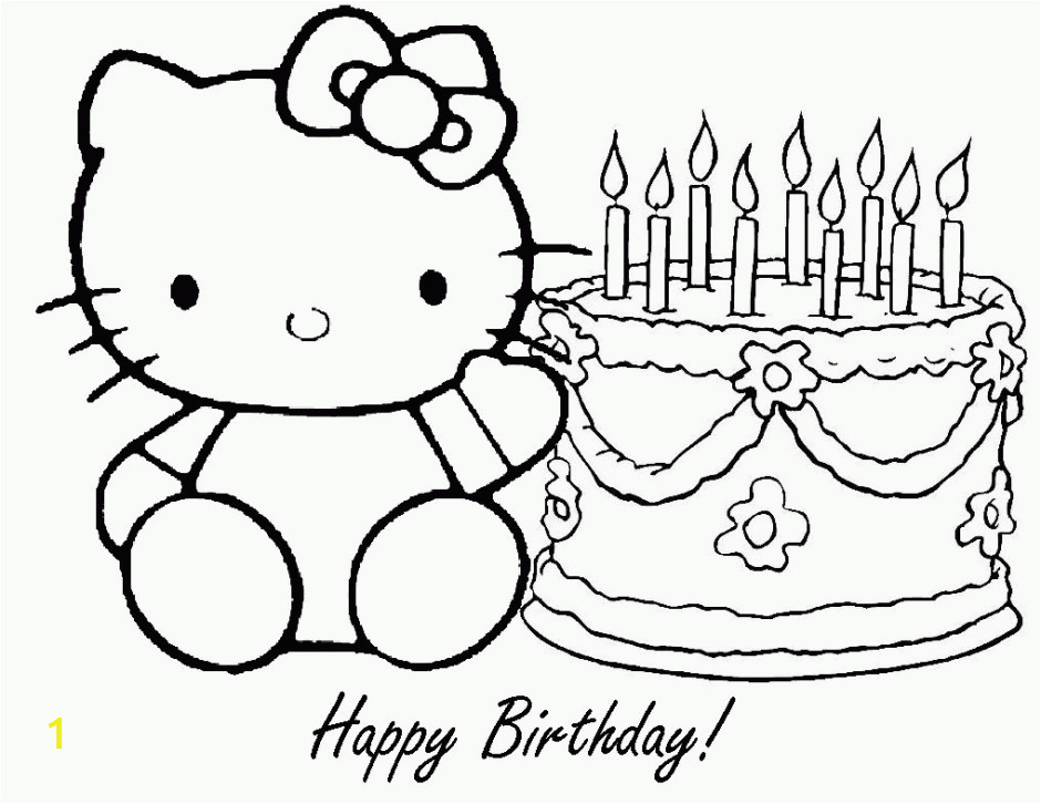 Hello Kitty Happy Birthday Coloring Pages Free Hello Kitty Coloring Pages Happy Birthday Download