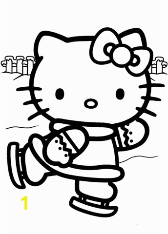 Hello Kitty Ice Skating Coloring Pages Hello Kitty Ice Skating Coloring Page