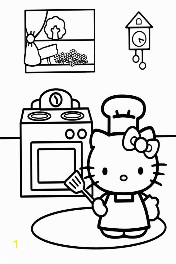 Hello Kitty Kitchen Coloring Pages 378 Best Hello Kitty Color Pages Images