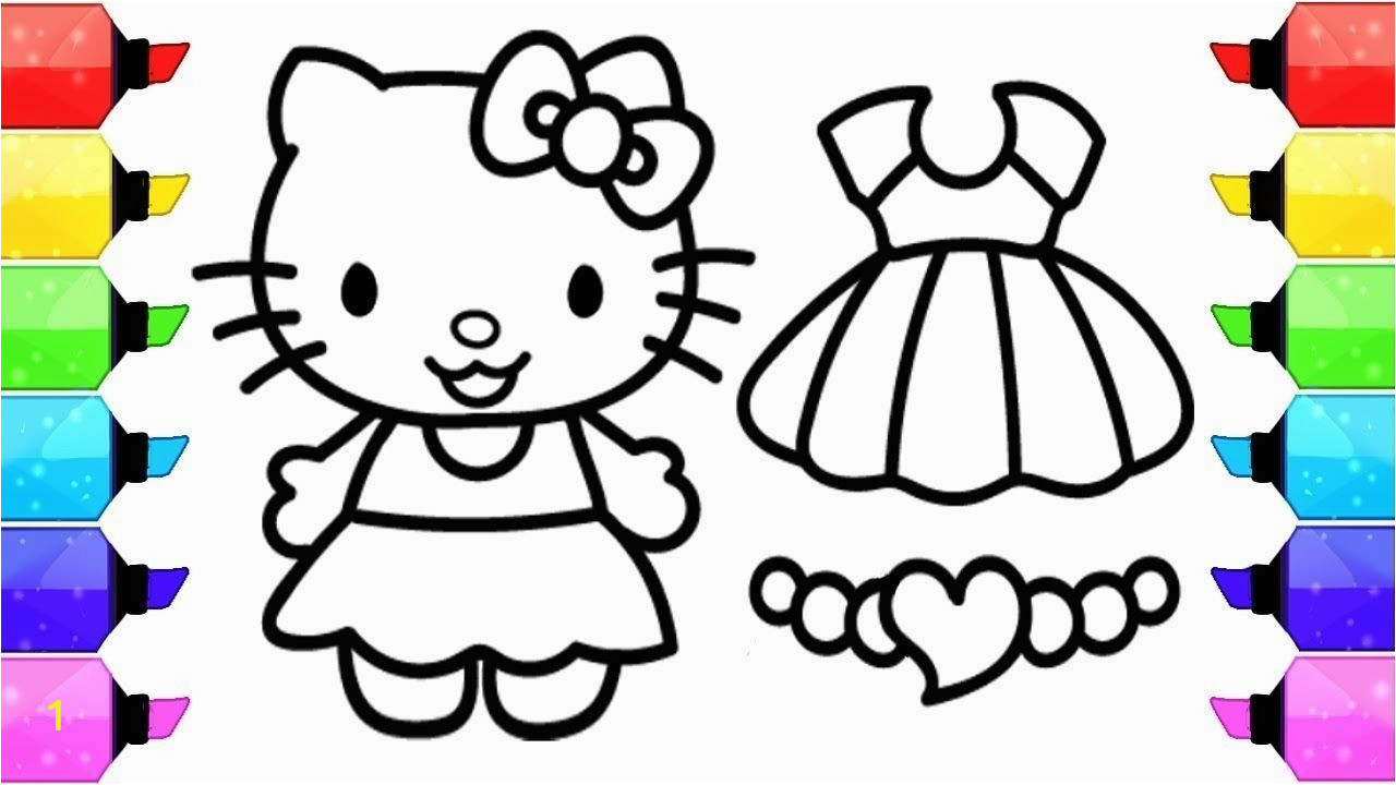 Hello Kitty Train Coloring Pages Hello Kitty Coloring Pages Dress