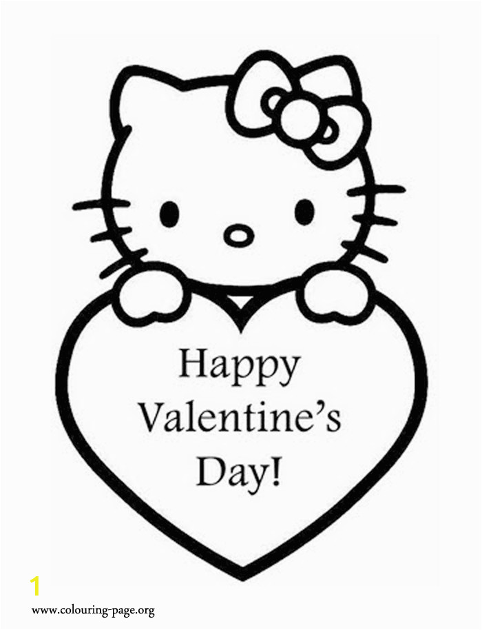 Hello Kitty Valentines Day Coloring Pages Printable Free Big Hello Kitty Download Free Clip Art
