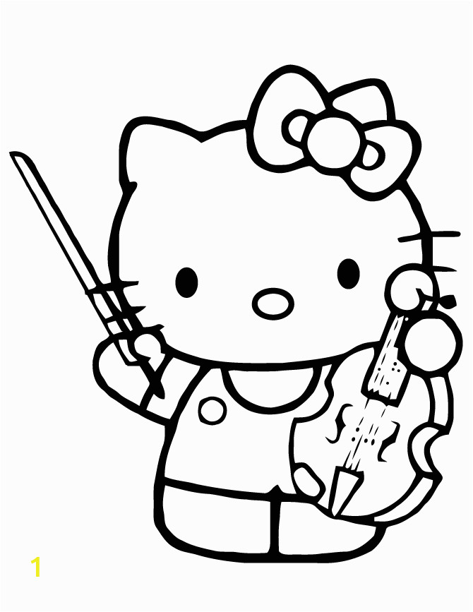 Hello Kitty Violin Coloring Pages 281 Best Coloring Hello Kitty Images