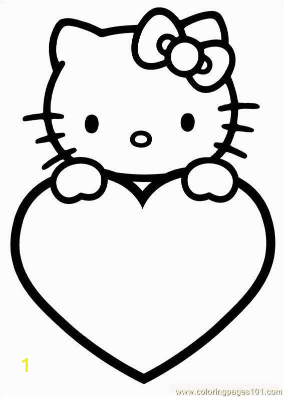 Hello Kitty with Balloons Coloring Pages Valentinstag Malvorlagen Zum Valentinstag with Images