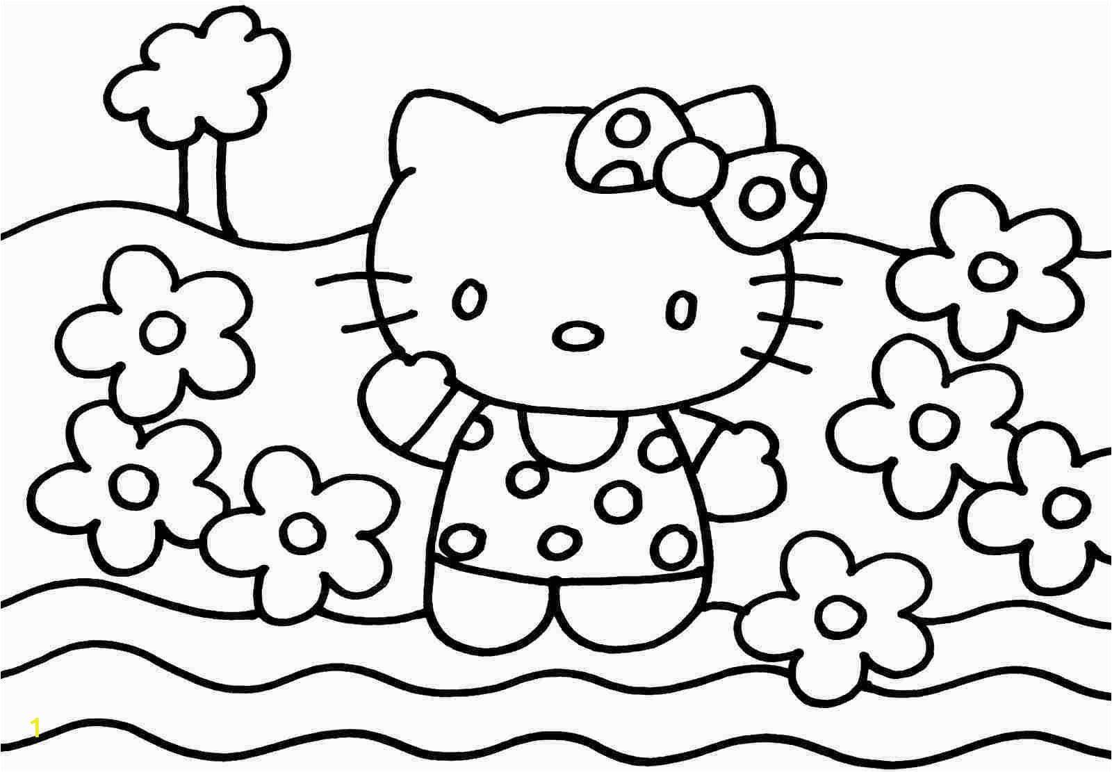 Hello Kitty with Hearts Coloring Pages | divyajanani.org