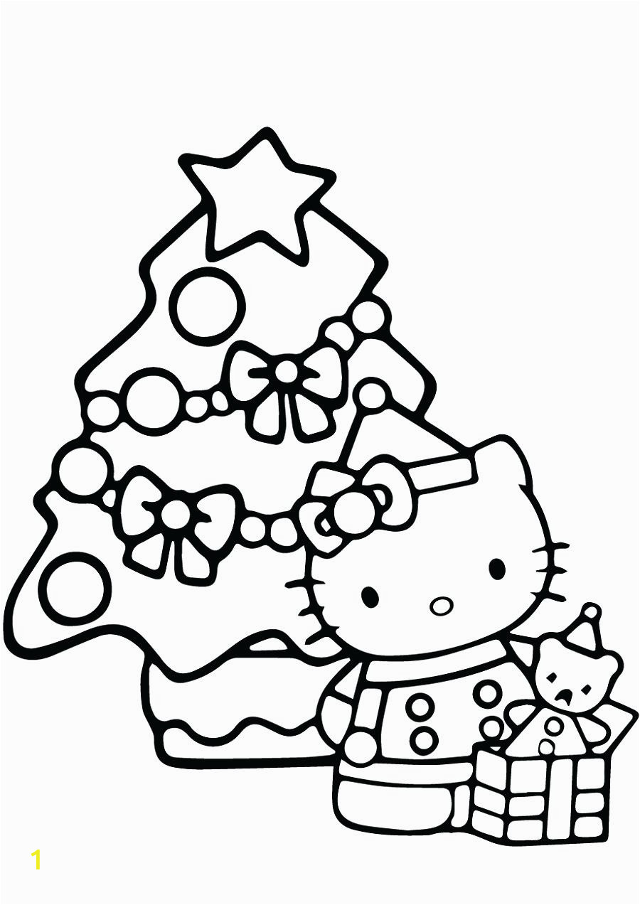 Hello Kitty Christmas Gift Coloring Pages