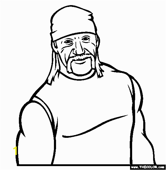 Hulk Hogan Coloring Pages Free Hulk Hogan Coloring Page