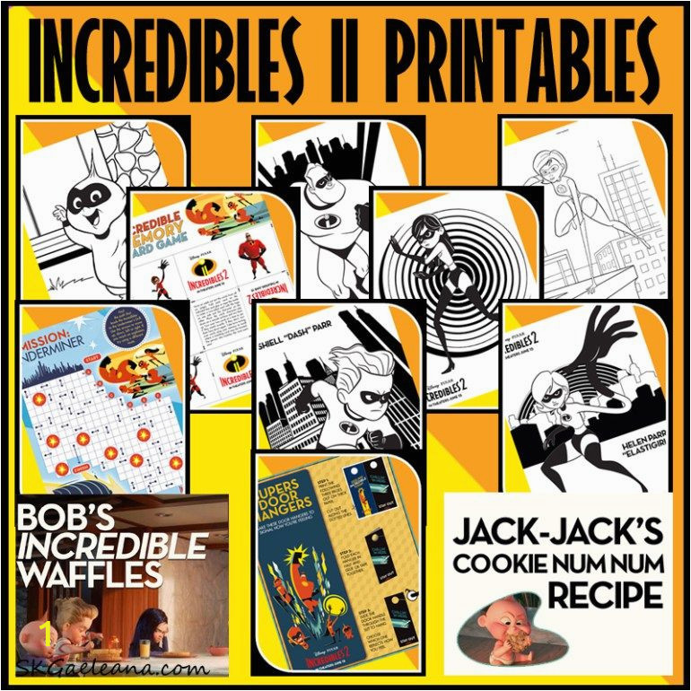 Incredibles 2 Coloring Pages Printable Incredibles 2 Printable Activities & Coloring Pages
