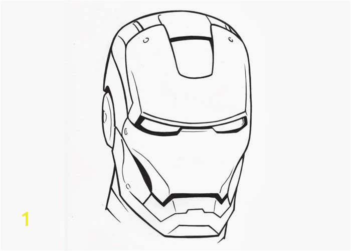 Iron Man face coloring pages