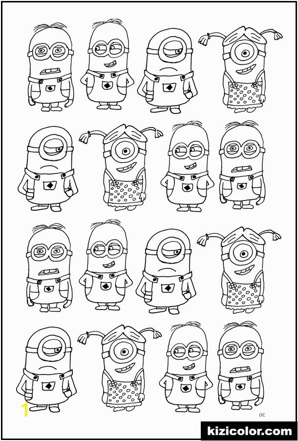 coloring numerous minions