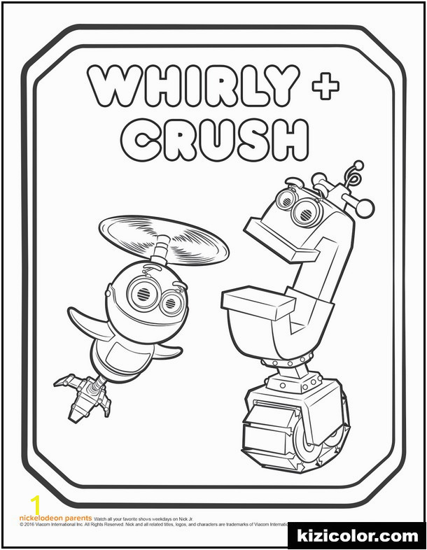 Rusty Rivets Whirly and Crush Coloring Page