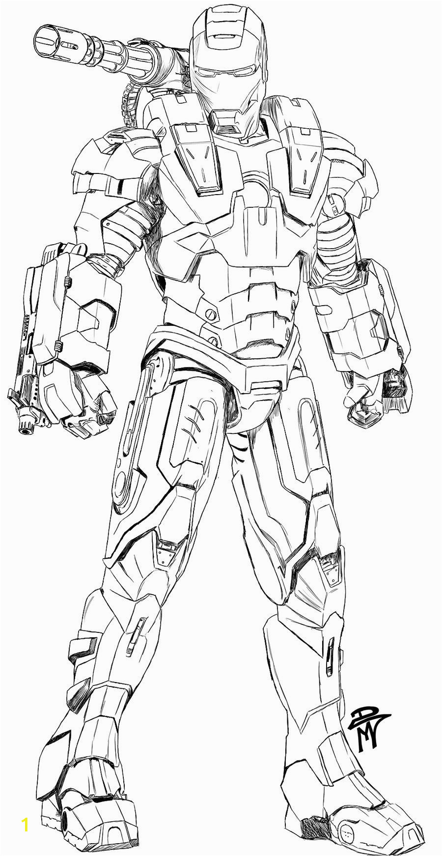 Iron Man War Machine Coloring Pages War Machine Coloring Pages