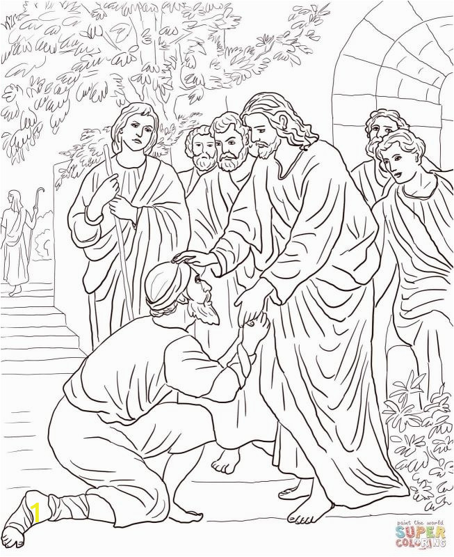 Jesus Coloring Pages Printable Free Jesus Heals the Leper Coloring Page Free Printable Coloring