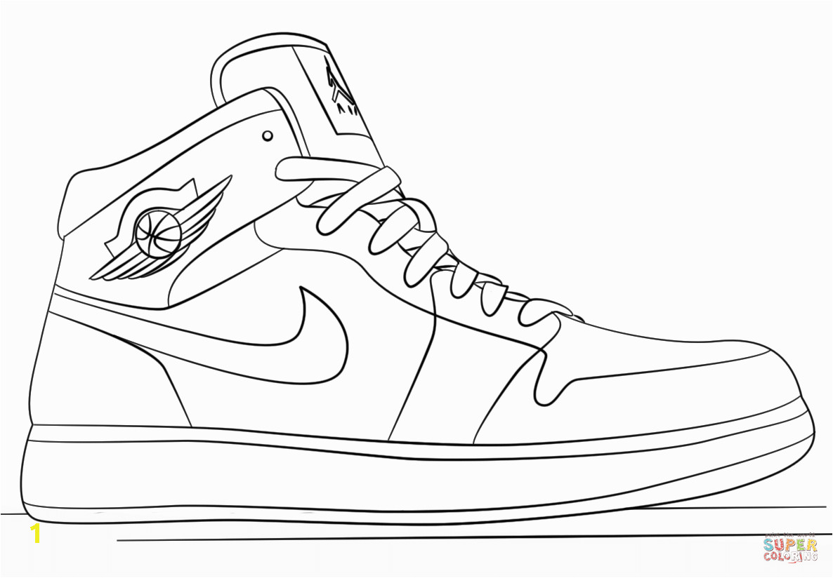 Jordan Shoes Coloring Pages Printable Nike Jordan Sportschoenen