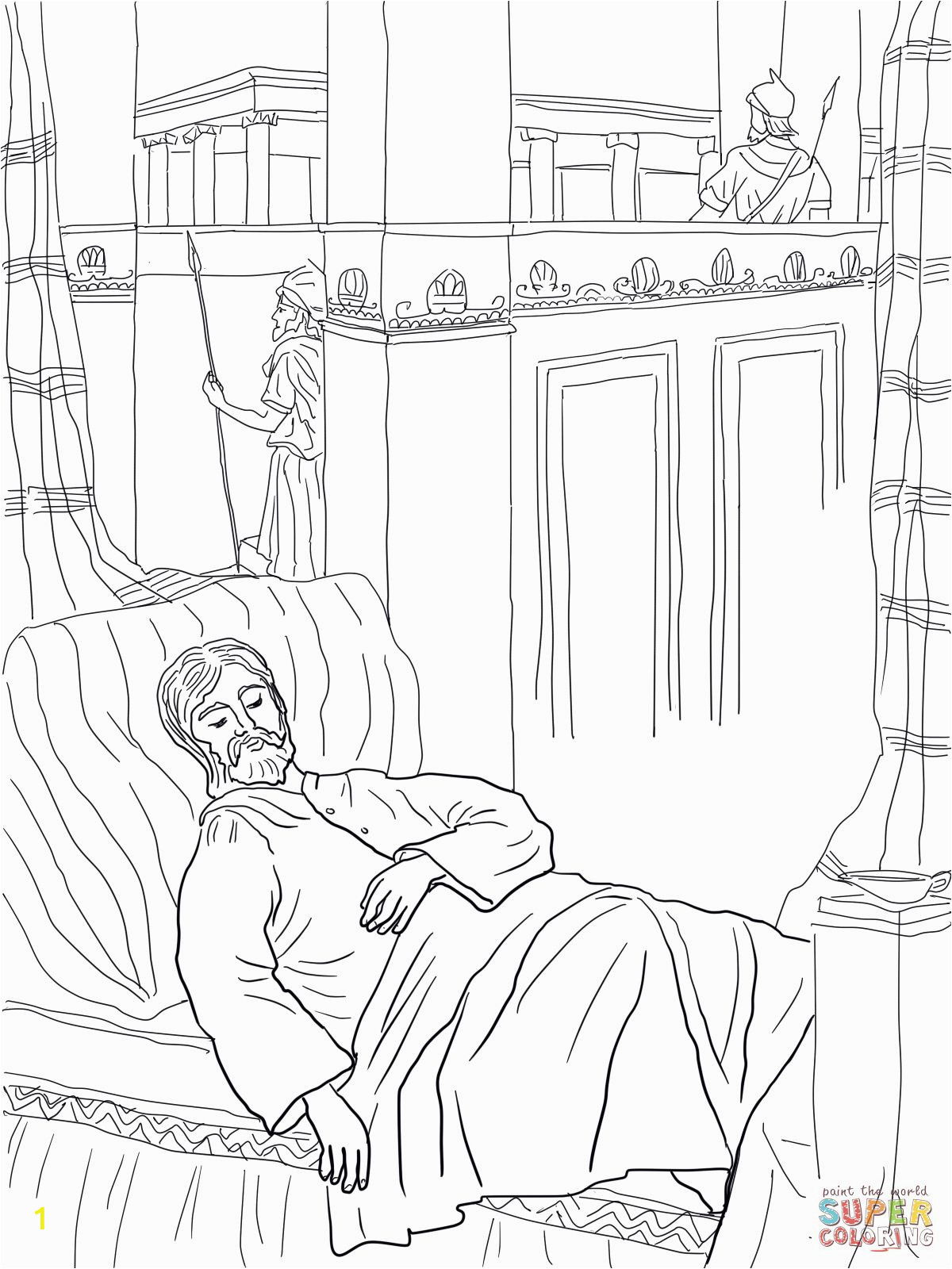 King solomon Coloring Pages Printable solomon asks for Wisdom Coloring Page