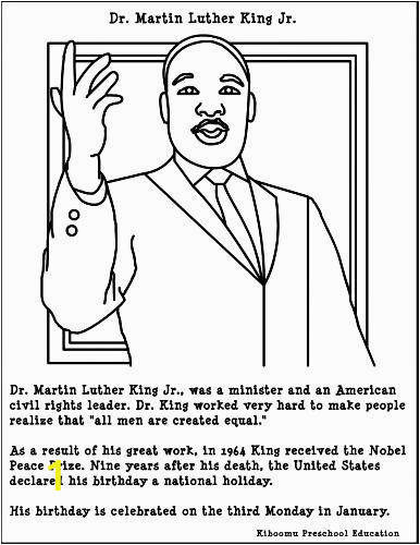 Martin Luther King Jr Coloring Pages Printable Martin Luther King Jr Coloring Page with Images