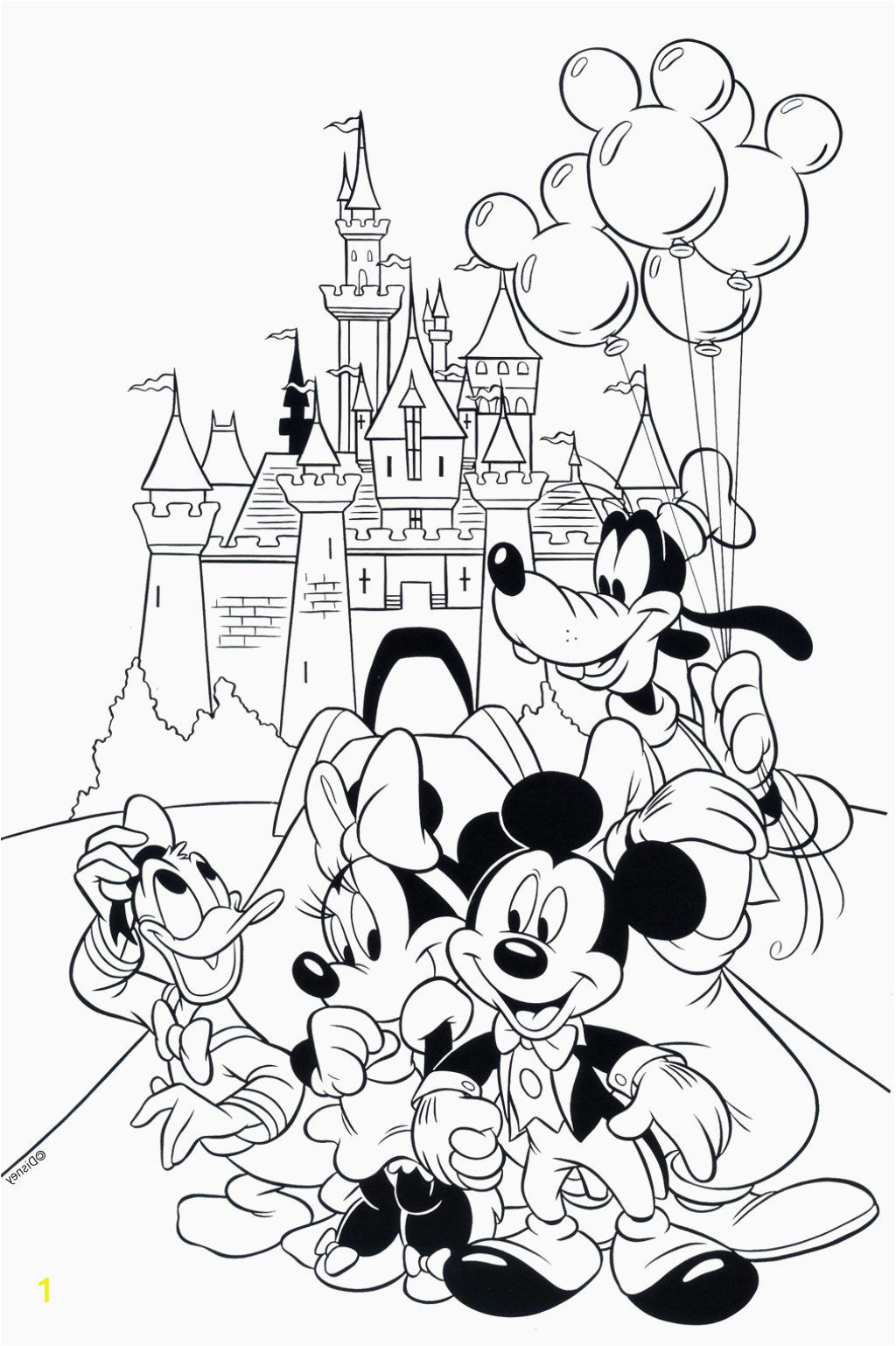 mickey mouse coloring pages for adults