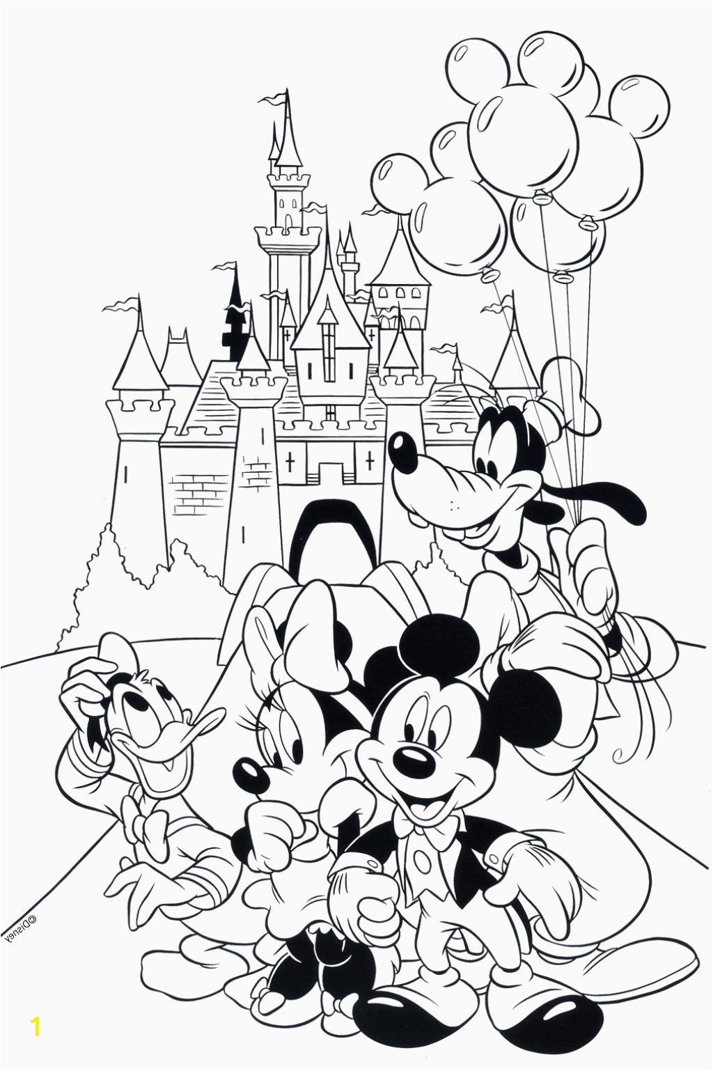 Minnie Mouse Coloring Pages Disney Cartoon Coloring Pages for Adults
