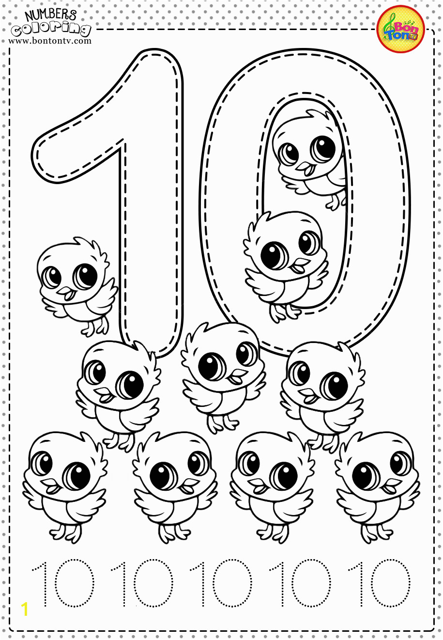 Number Coloring Worksheets for Preschoolers | divyajanan