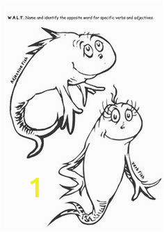 One Fish Two Fish Coloring Pages Printable 113 Best Dr Seuss Images