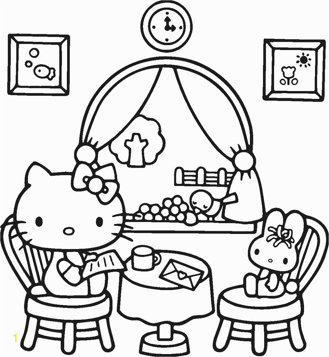 Plane Coloring Pages Hello Kitty | divyajanani.org