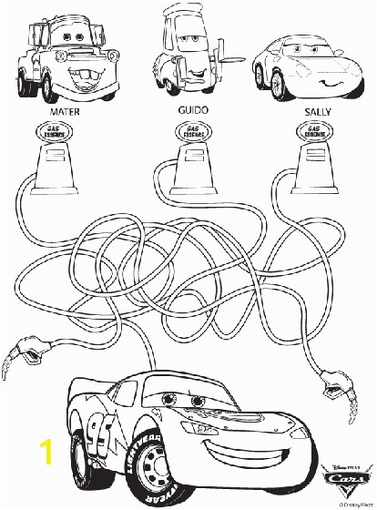 Printable Coloring Pages Disney Cars Disney Cars Maze Coloring Page