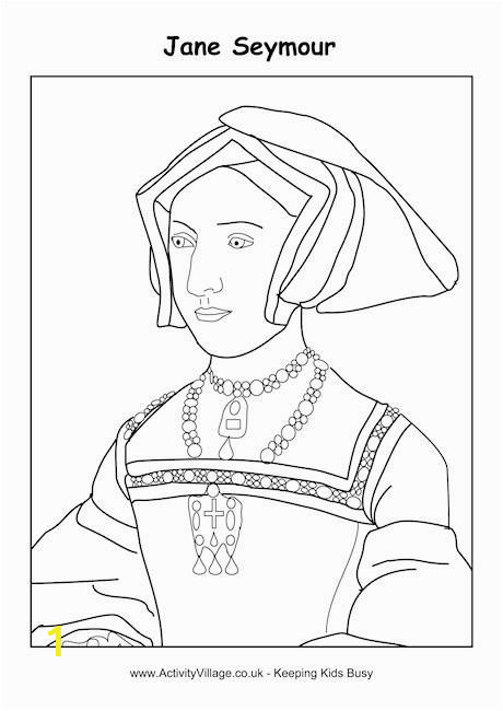 Printable Coloring Pages Kings and Queens Jane Seymour Colouring Page