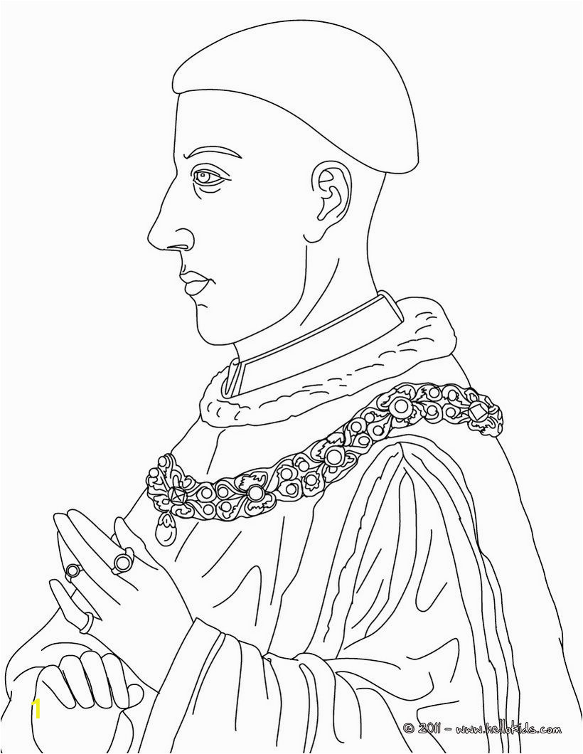 Printable Coloring Pages Kings and Queens King Henry V Coloring Page with Images