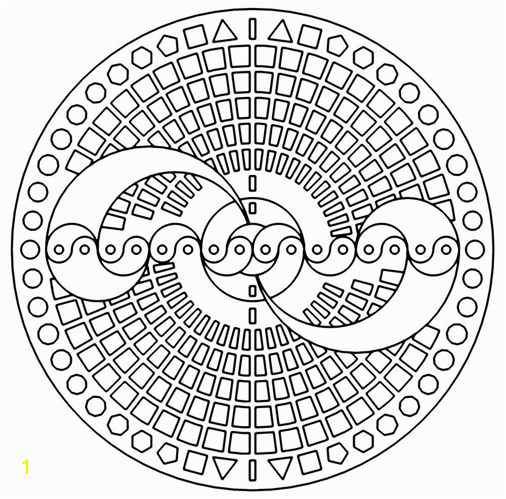 Printable Coloring Pages Yin Yang Geometric