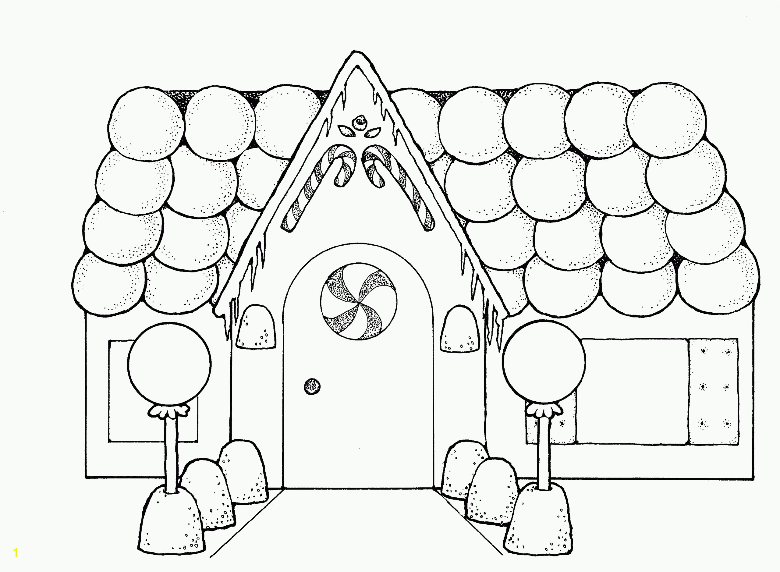 Printable Gingerbread House Coloring Pages Coloringtestforkids Cartoon Coloring Pages Line