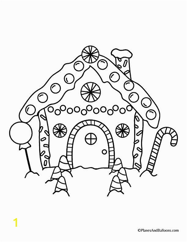 Printable Gingerbread House Coloring Pages Free Printable Gingerbread House Coloring Pages for the