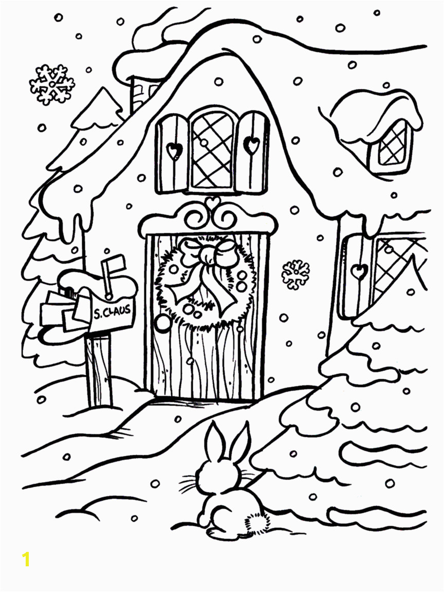 Printable Gingerbread House Coloring Pages Xmas Coloring Pages Christmas Houses with Images