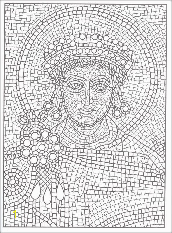 Printable Roman Mosaic Coloring Pages Printable Mosaic Coloring Pages for Adults