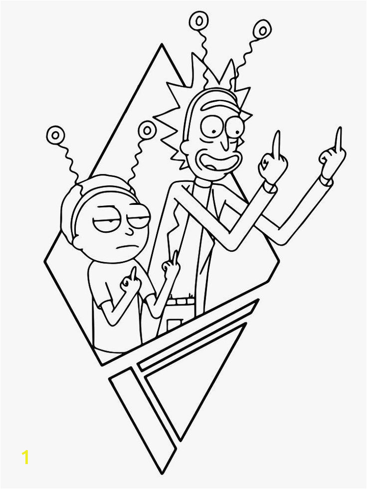 Rick and Morty Coloring Pages Printable Rick and Morty Coloring Tattoo 77
