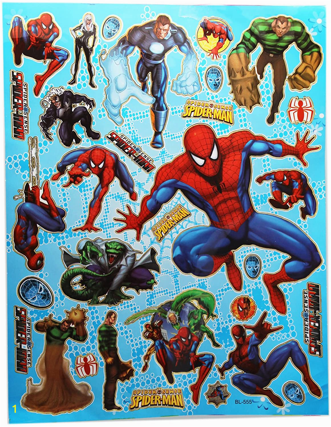 Spider Man Jumbo Coloring Book Amazon Blue Spider Sense Spiderman Sticker Sheet