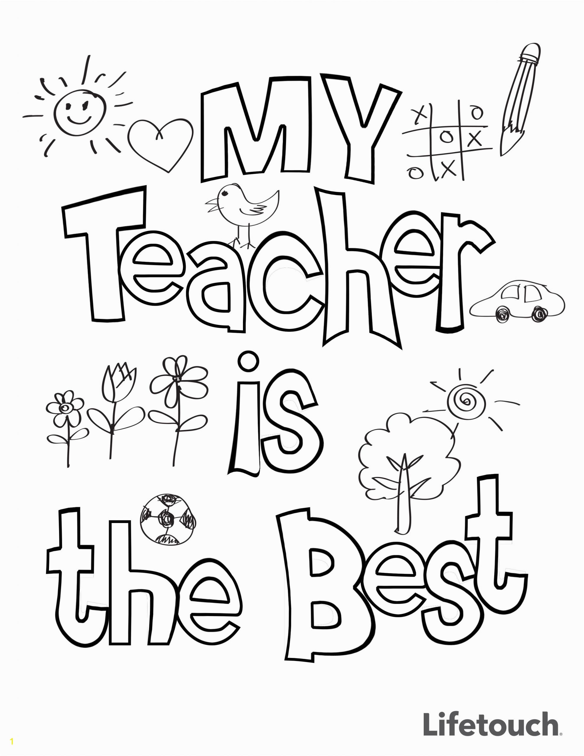 Teacher Appreciation Coloring Pages Printable Teacher Appreciation Coloring Sheet with Images