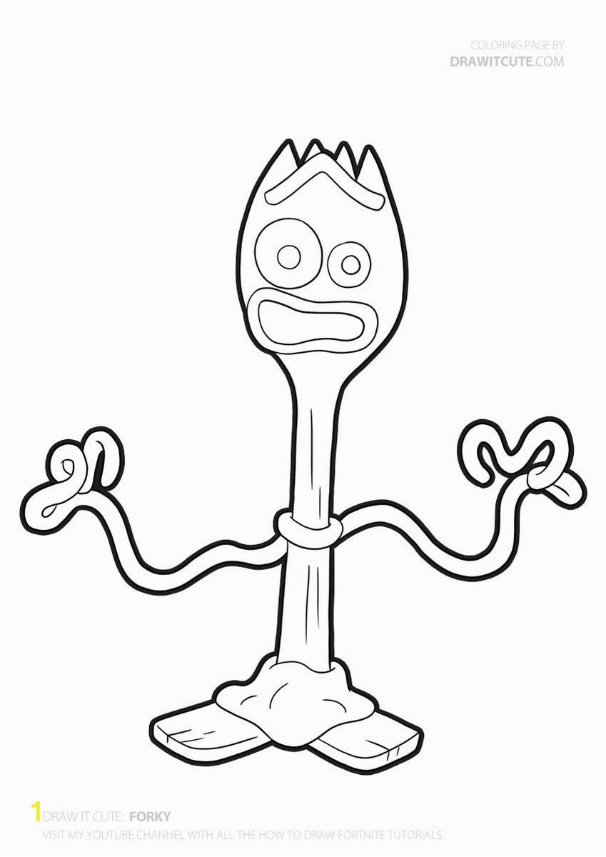Toy Story Coloring Pages Printable forky toystory Coloringpages Coloringpagesforkids