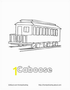 Train Caboose Coloring Pages Printable 7 Best Trains Images