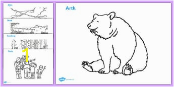 T T 4087 Bear Hunt Colouring Sheets Welsh ver 1