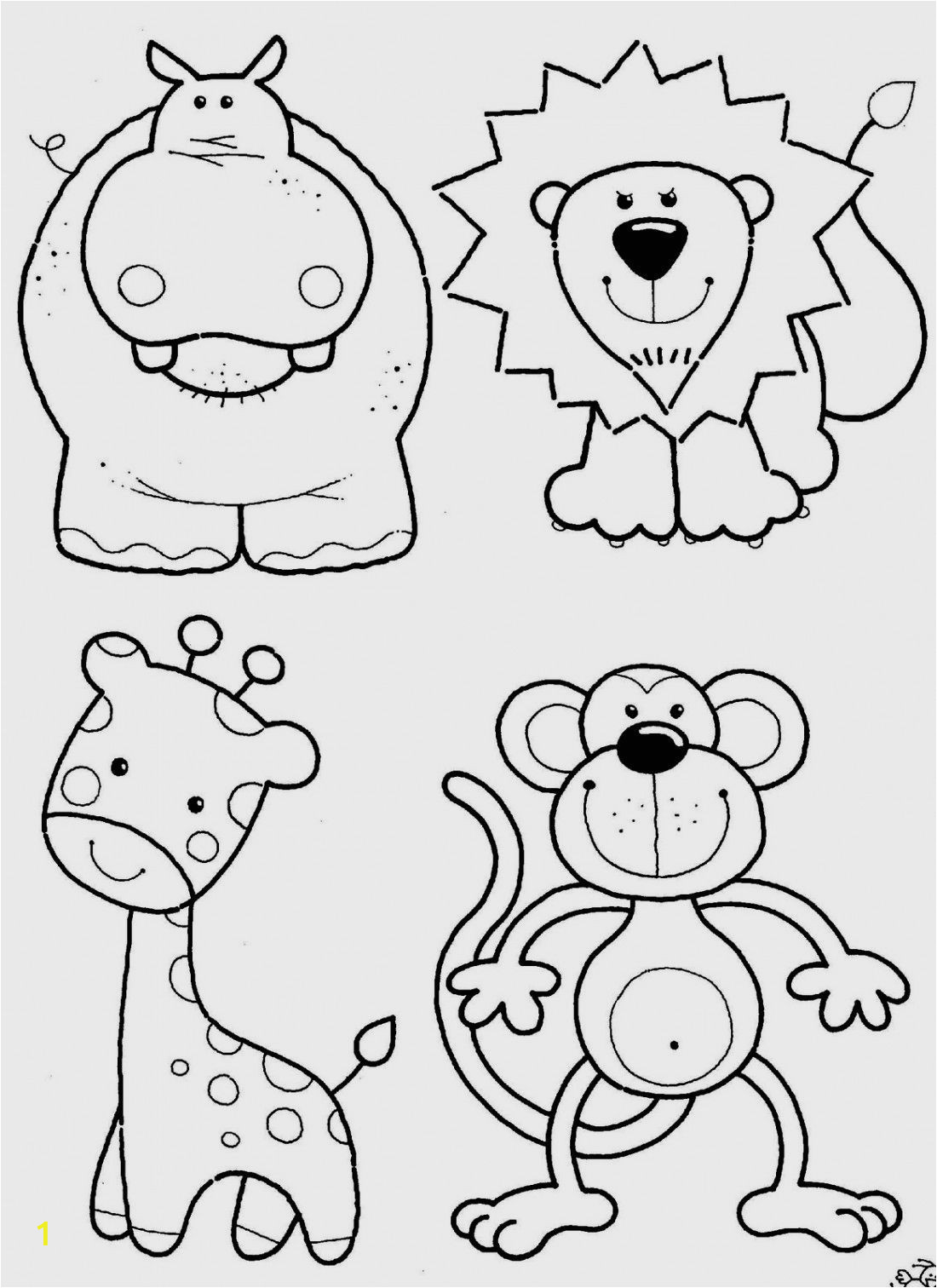 Zoo Animal Coloring Pages for Preschool Free Coloring Pages for toddlers