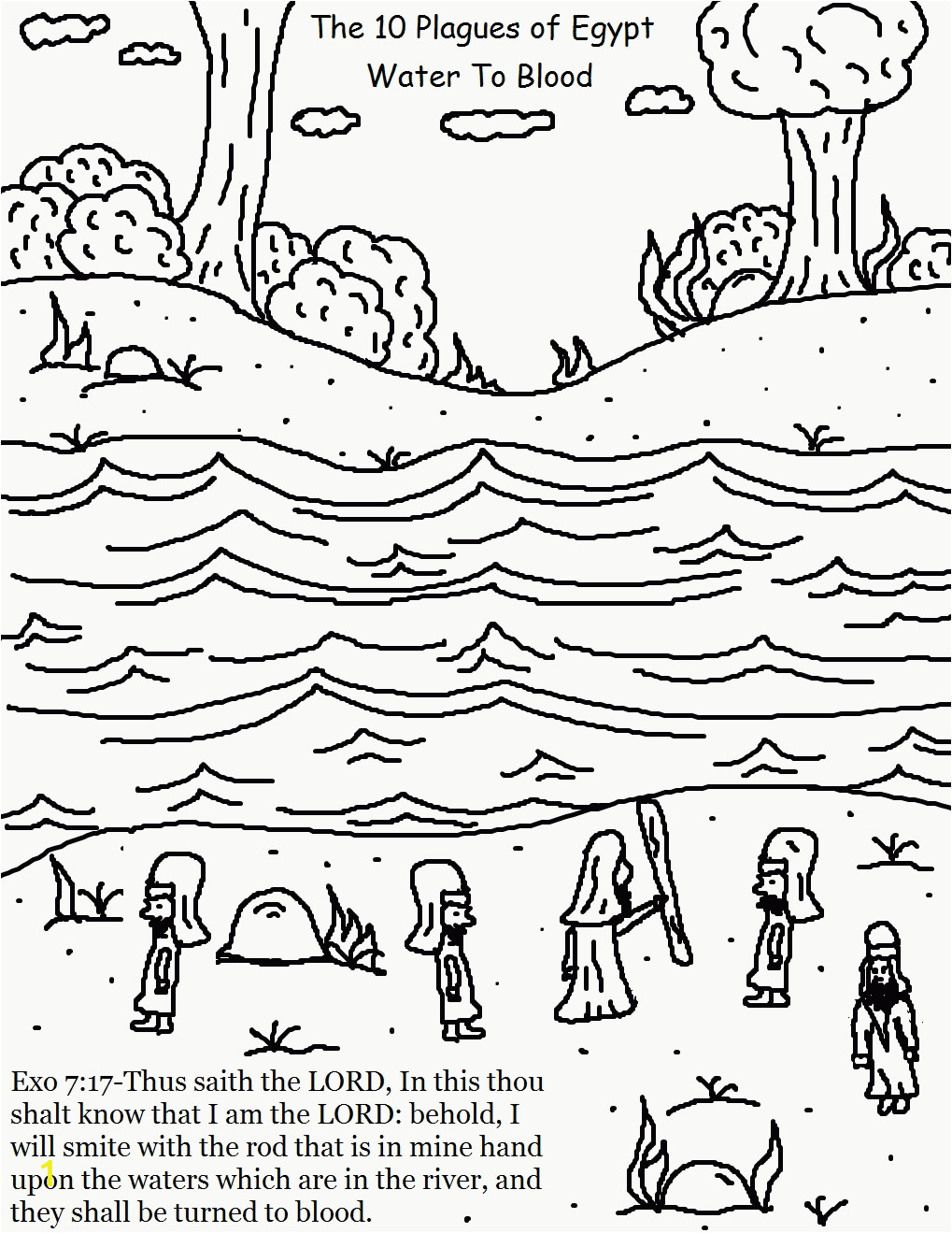 ten plagues coloring page