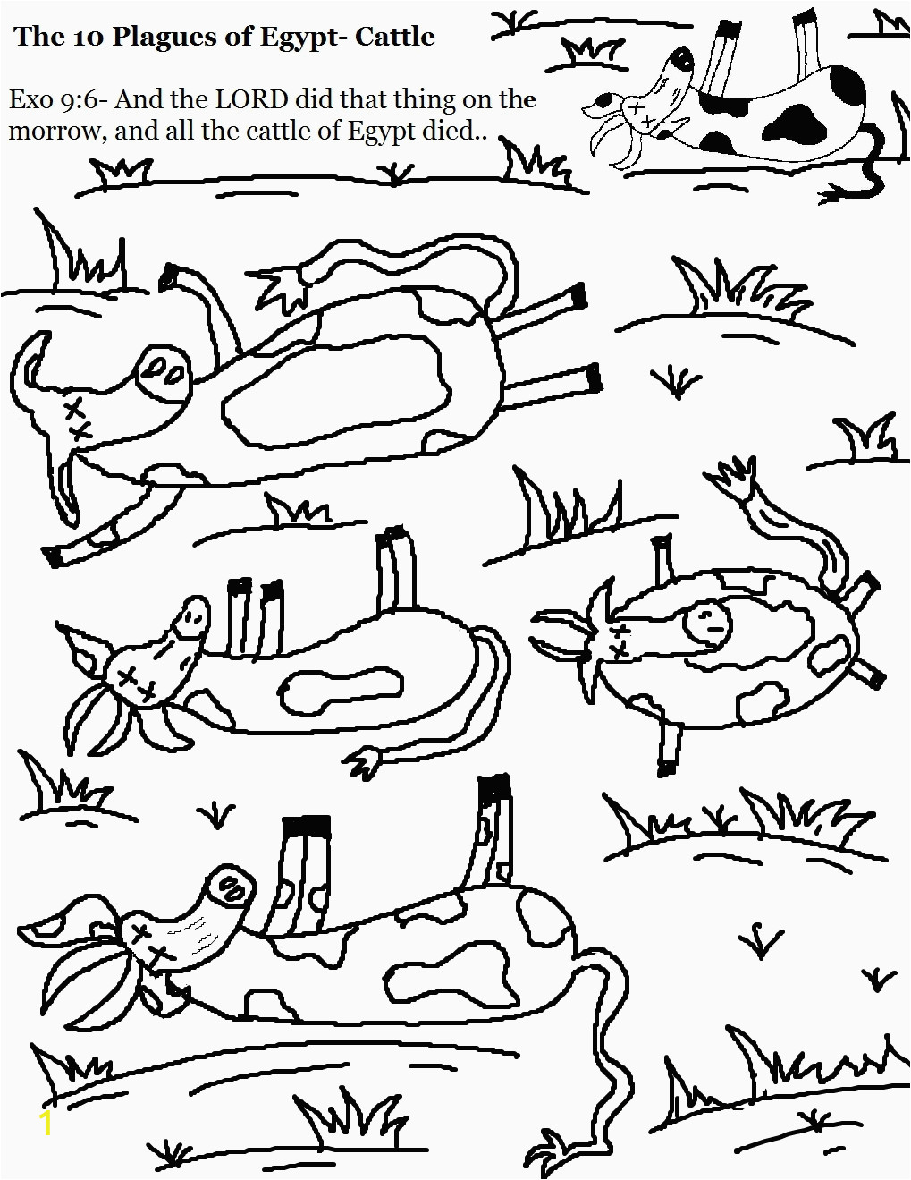 ten plagues coloring page