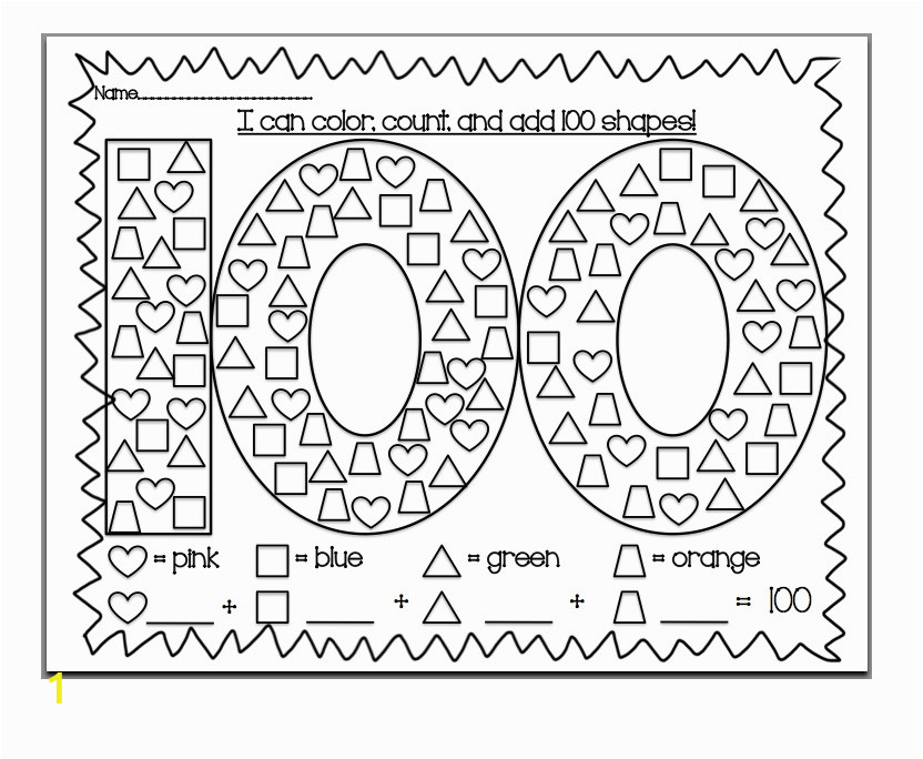 100 Days Of School Printable Coloring Pages 100th Day Of School Coloring Pages Printable Kids Super Day