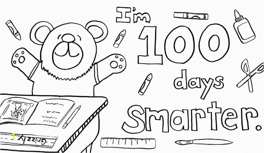 100th day of school coloring pages free