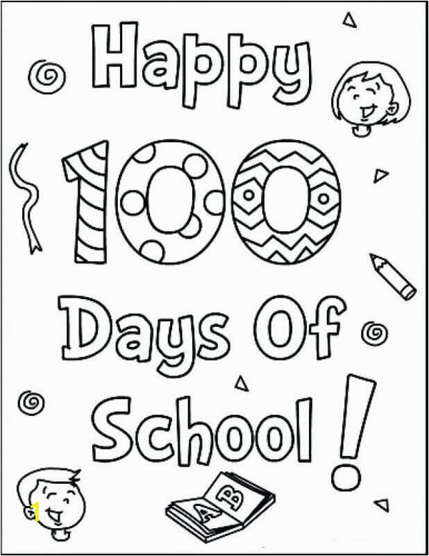 100 days of school coloring pages