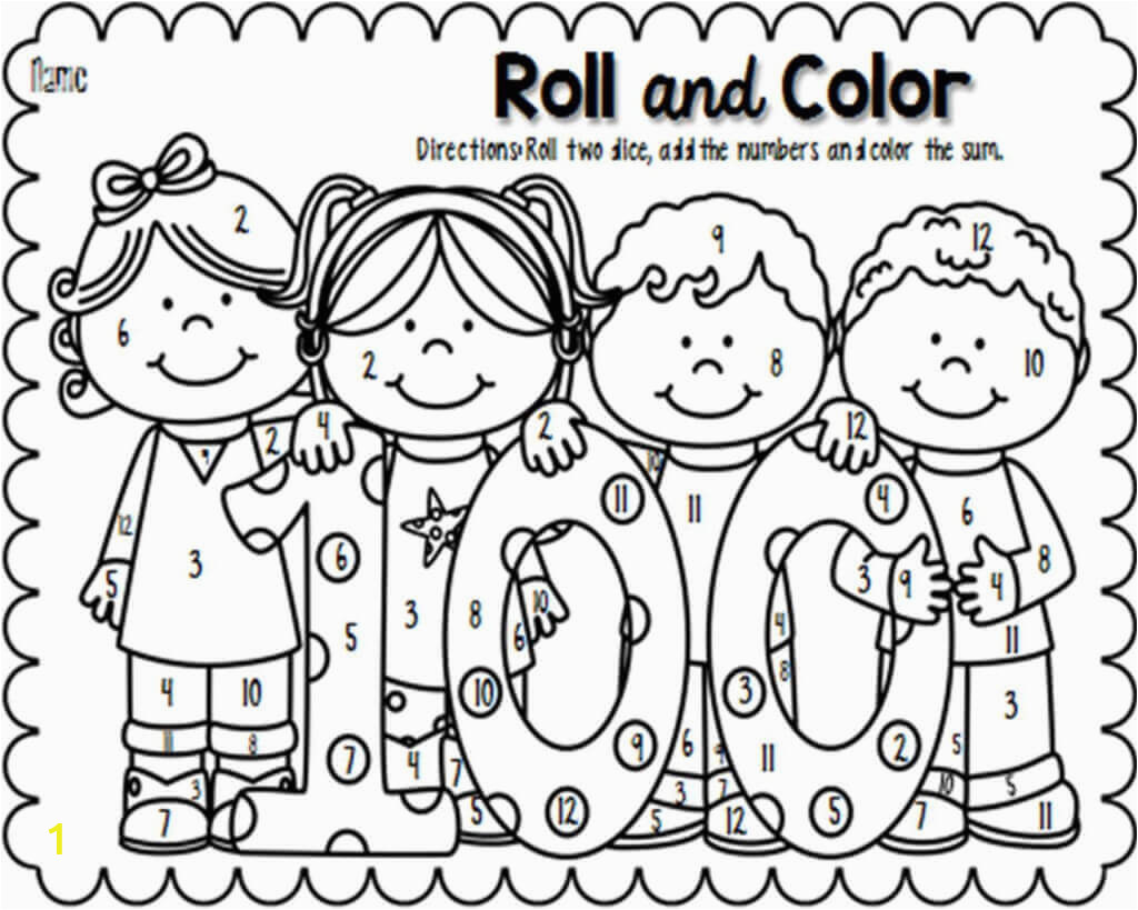 100 days of school coloring pages