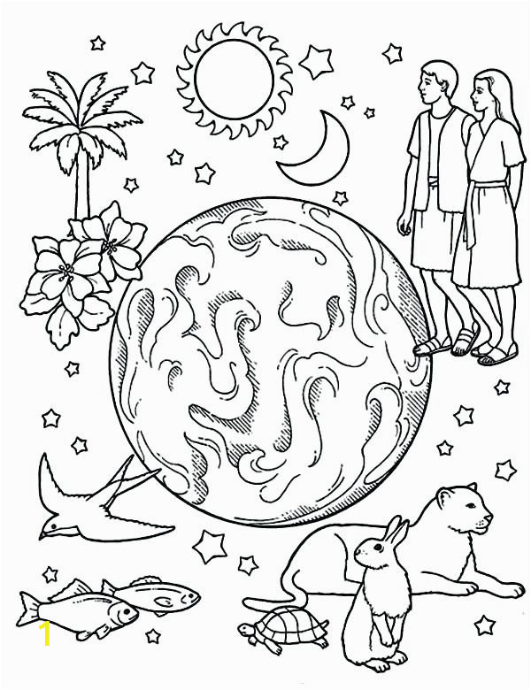7 Days Of Creation Coloring Pages 7 Days Creation Drawing at Getdrawings