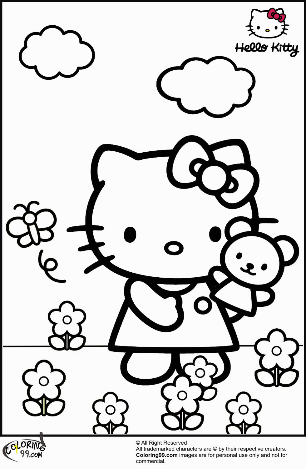 hello kitty coloring pages